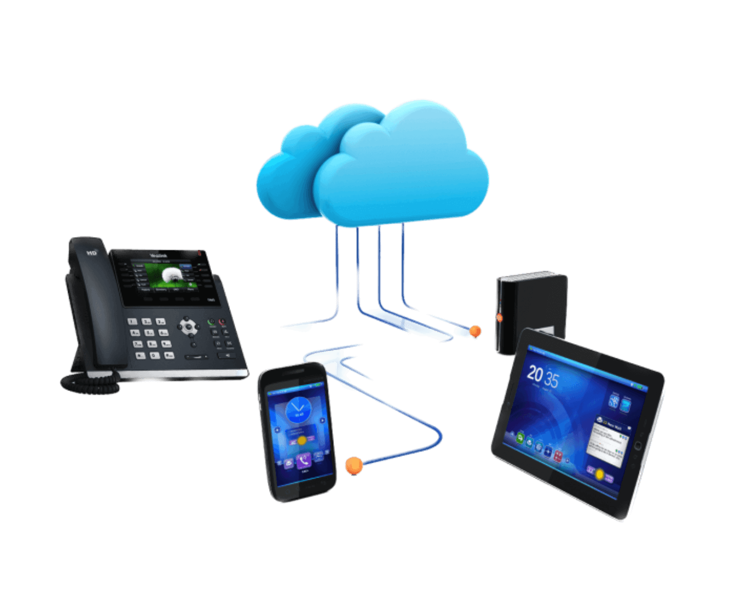 Central telefónica cloud ilustración